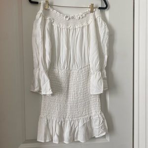 NWT- Entro OTS Ruched dress